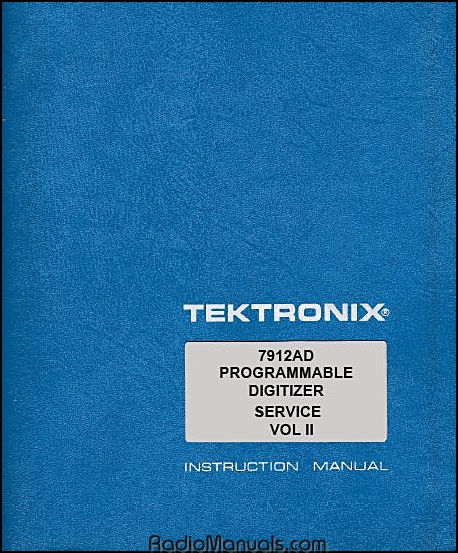 Tektronix 7912AD Service Manual Vol II Tektronix 7912AD Service Manual Vol II